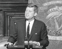 President Kennedy addresses the Dáil